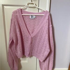 Princess Polly Light Pink V-Neck Cardigan